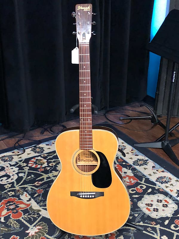 Preowned Yamaki Deluxe Folk Acoustic Guitar w/case | Reverb