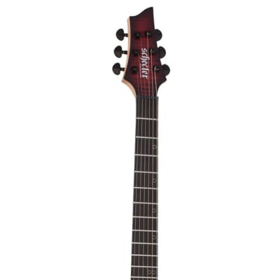 Schecter Sunset-6 Extreme Left Handed Electric Guitar - Scarlet Burst - B-Stock image 5
