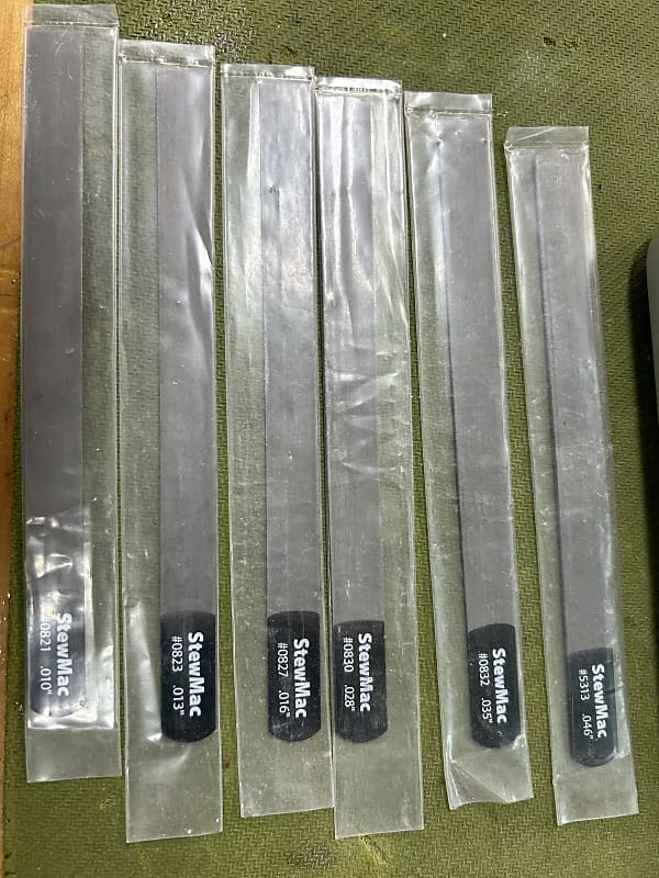 StewMac Diamond Cut Nut Slotting File Set Electric Guitar Reverb