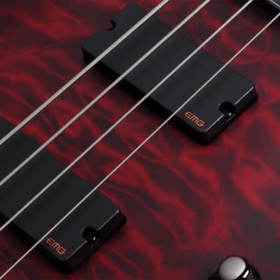 Schecter Hellraiser Extreme-4 Crimson Red Burst Satin CRBS Electric Bass - NEW - FREE GIG BAG image 4