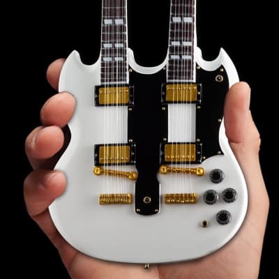 Axe Heaven Gibson SG EDS-1275 Doubleneck White 1/4 scale Miniature Collectible Guitar GG-224 image 4