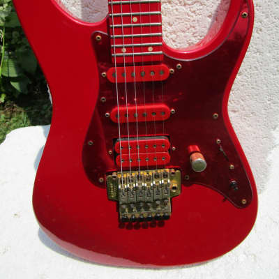 Fernandes LA-85 KK Guitar, 1990's, Red, Coil Tap, Gig Bag