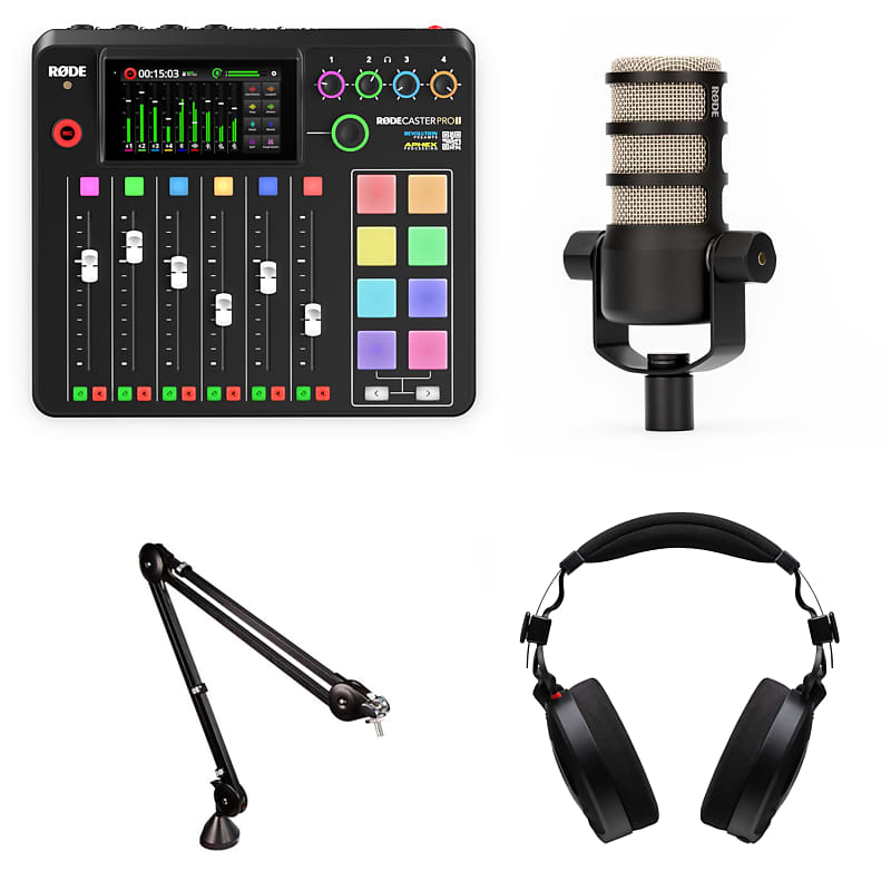  Rode RODECaster Pro II Integrated Audio Production Console with  RODECover II, 32GB microSD Card and StreamEye Polishing Cloth : Musical  Instruments