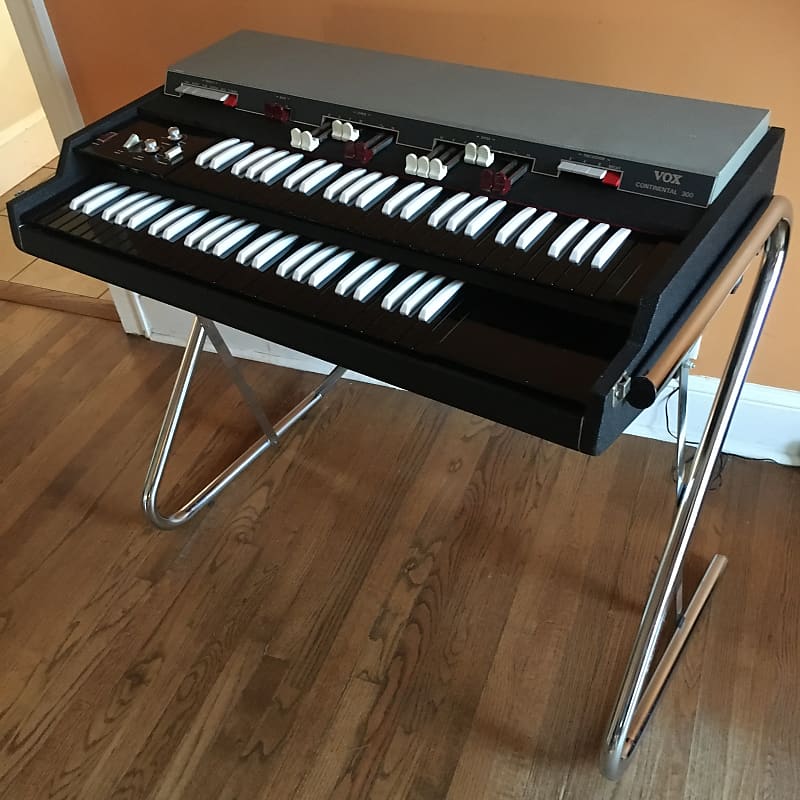 Vox Continental 300 combo organ UK, stand, pedals 1970s | Reverb