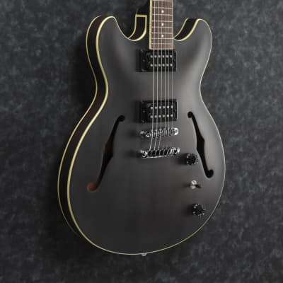 Ibanez AS53-TKF Artcore Series Semi-Hollow Body Electric Guitar Trans Black Flat image 3