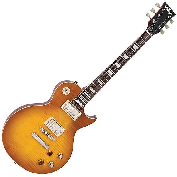 Vintage ReIssued Series V100PGM LP Style Guitar - Lemon Drop image 1