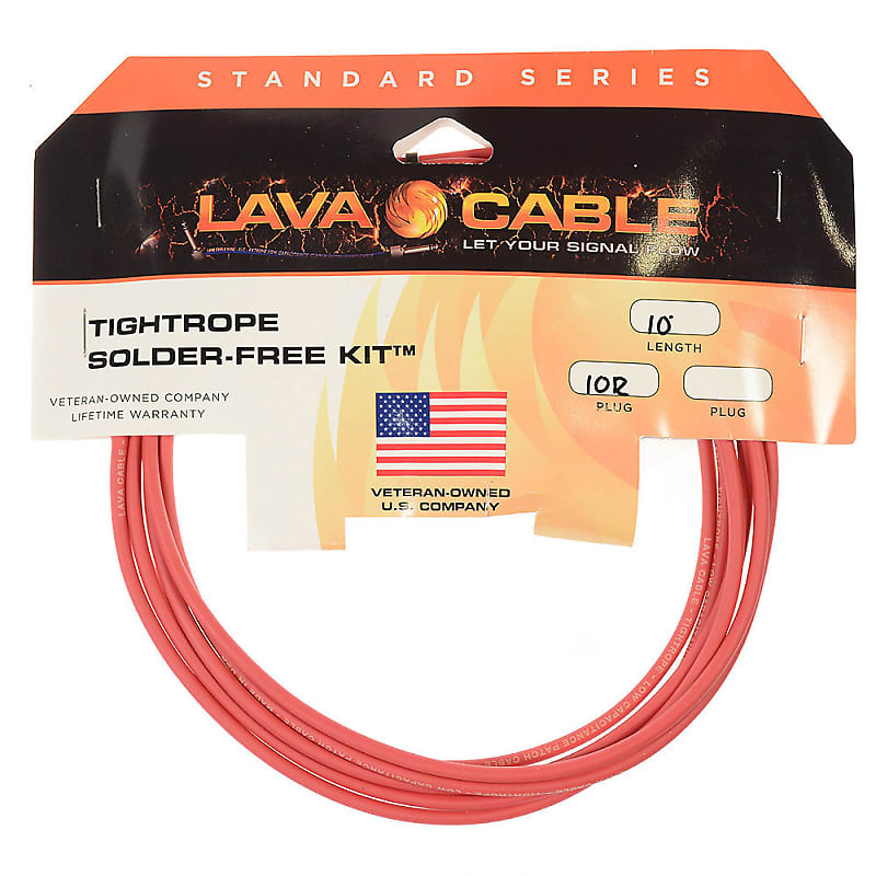 Lava Tightrope Solder-Free Pedal Board Kit 10' Red image 1