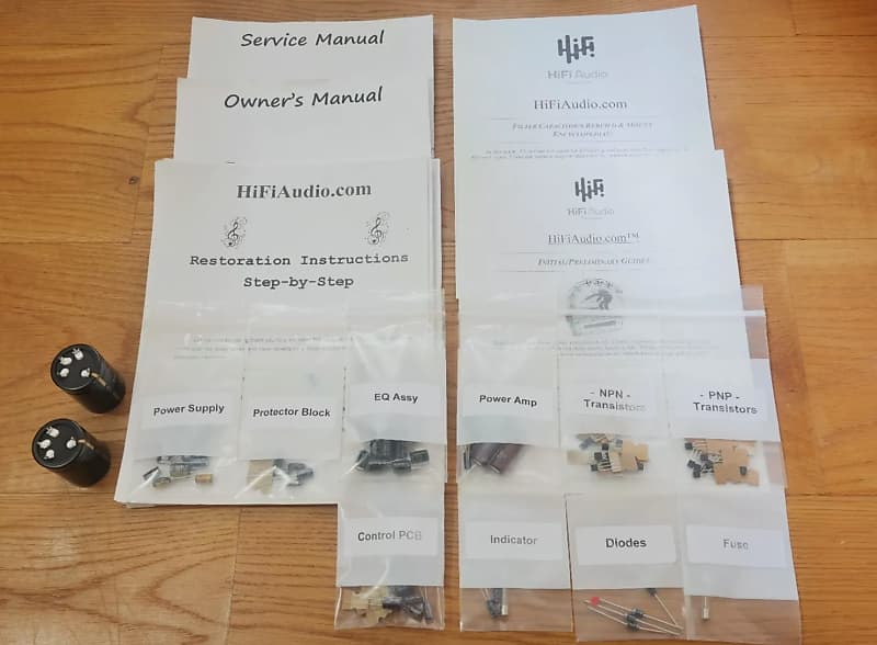 Sansui AU-D7 restoration kit filter capacitor repair rebuild fix  			