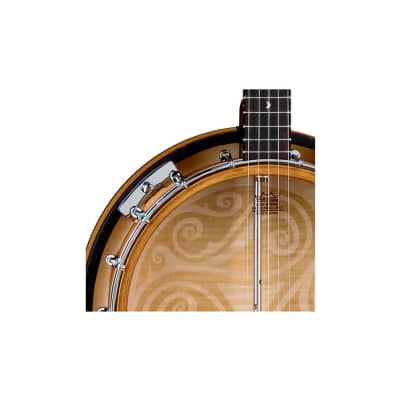 Luna Guitars 5-String Celtic Banjo w/ Laser Etched Trinity image 4