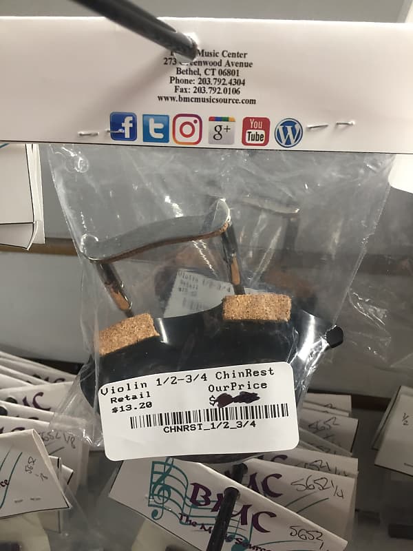 Harris Teller 310811 1/23/4 Violin Chin Rest Reverb