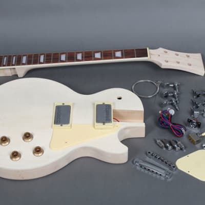 Unbranded Les Paul Electric Guitar DIY Kit Natural Unfinished image 4