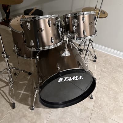 Tama IE52C-BWW Imperialstar 10/12/16/22/5x14" 5pc Drum Set with Meinl HCS Cymbals and Hardware 2020 - Present - Burgundy Walnut Wrap image 1