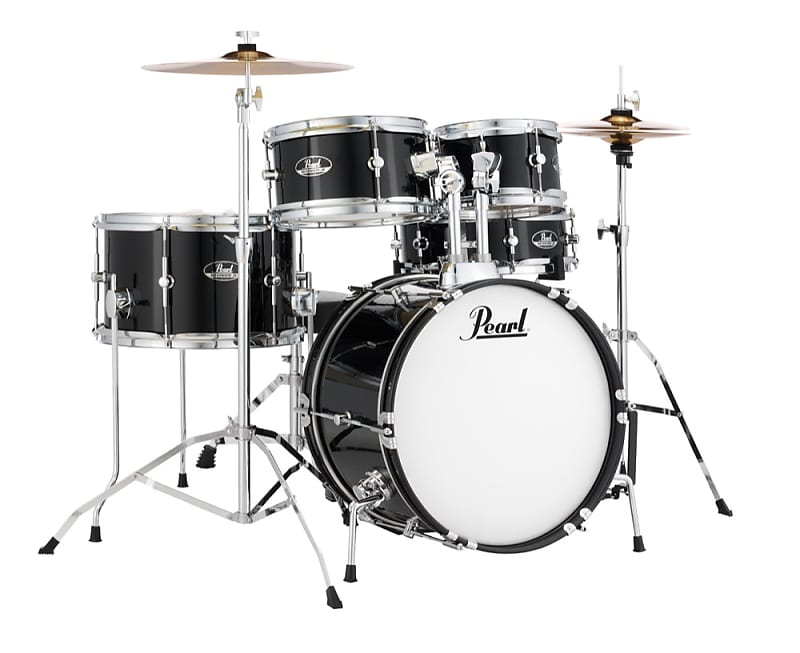 Pearl RSJ465C Roadshow Jr. 8 / 10 / 13 / 16 / 12x4" 5pc Drum Set with Hardware, Cymbals image 1