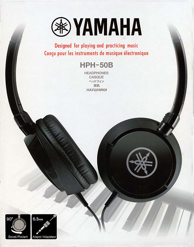 Yamaha HPH-50B Closed-Back On-Ear Headphones - Black image 1