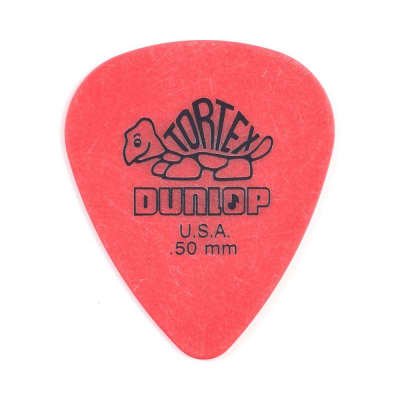 Dunlop 418P.50 - Tortex Standard Guitar Picks, Red, 0.50mm (12-Pack) 1-Dozen image 1