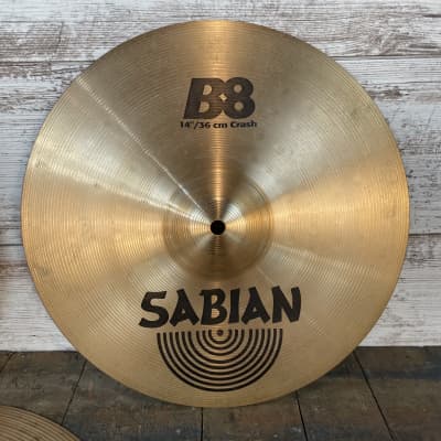 Sabian B8 Cymbal Set 14 &16" Crash, 14" Hi Hat, 10" Splash image 4