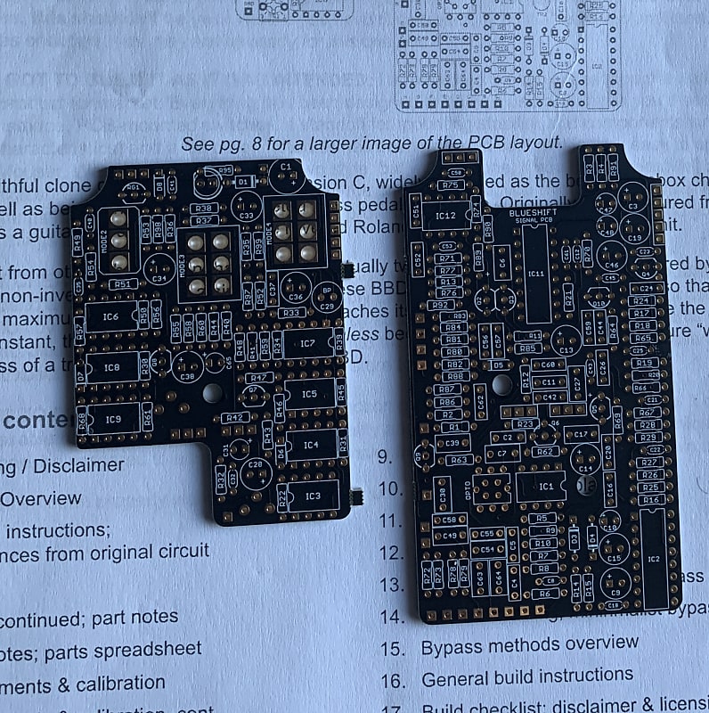 Aion Electronics Blueshift Chorus (Boss DC2 Clone) PCB Reverb