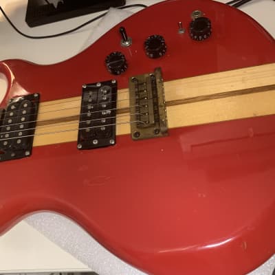 Azumi 1970's Japanese electric guitar ULTRA RARE RED VINTAGE unique layout 1970 image 16