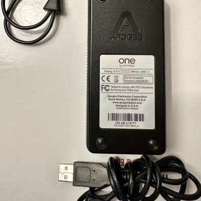 Apogee ONE 1x2 24-Bit 48kHz Portable USB Audio Interface 2010s - Black image 4