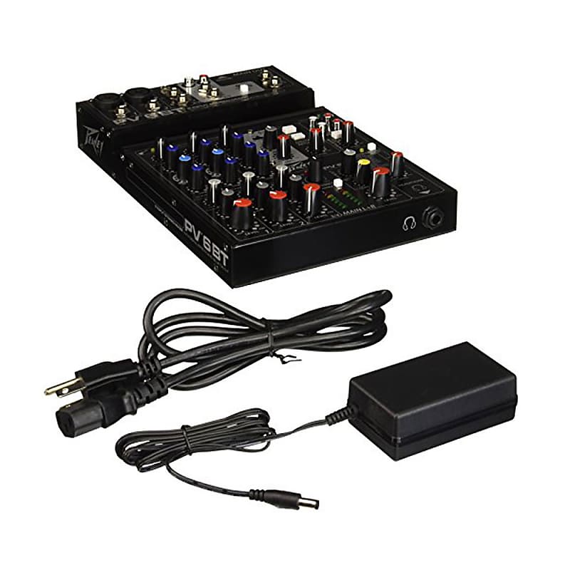 Peavey PV03612590 PV6BT DJ Mixer-Black image 1