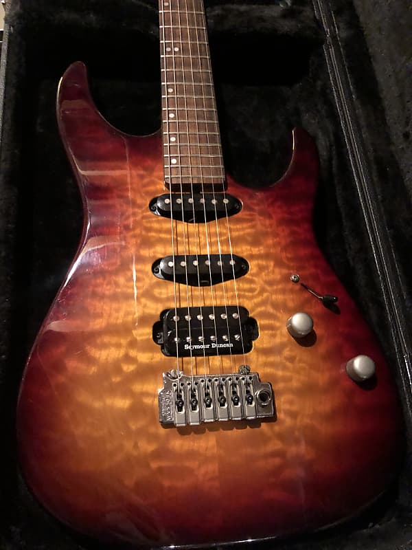 ギター Washburn USA MG120 Used Washburn MG120 Red Flame Solid Body Electric Guitar red