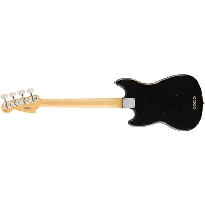 Fender JMJ Road Worn Mustang Bass, Black image 3