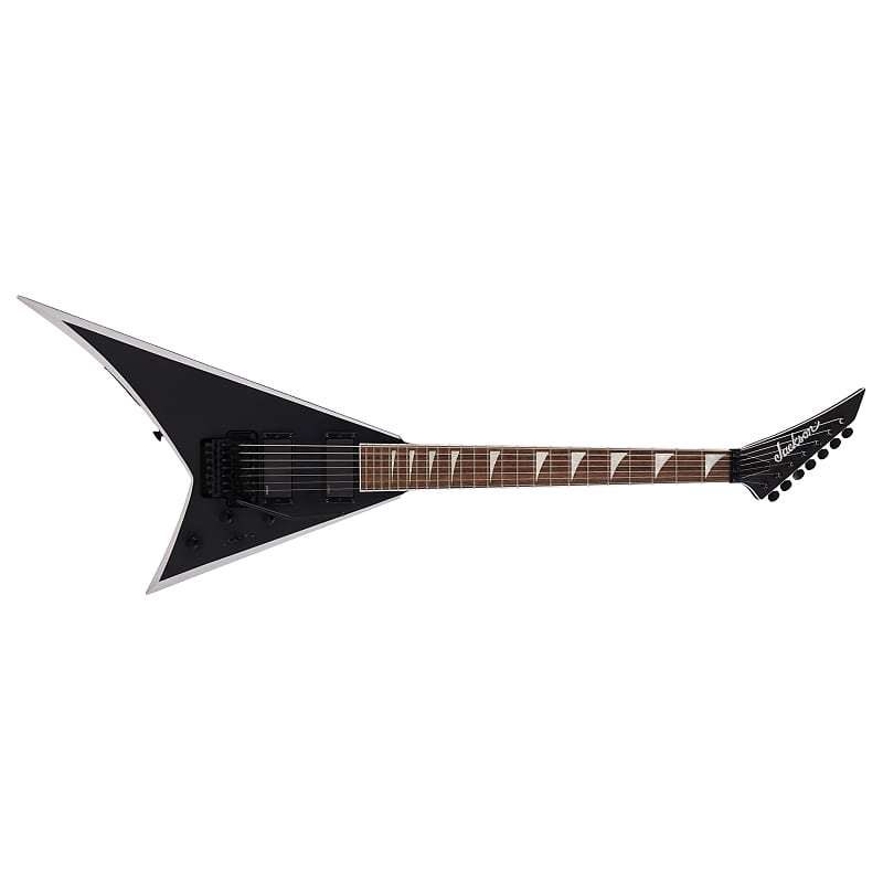 Jackson X Series Rhoads RRX24-MG7 Guitar, Laurel Fretboard, Satin Black w/ Primer Gray Bevels image 1