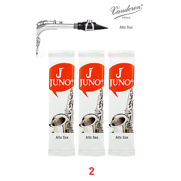 Vandoren JUNO JR612/3 Alto Saxophone Reeds #2. (3 Reed Card) image 1