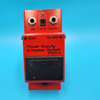 95 Boss PSM-5 Power Supply & Master Switch Guitar Effect Pedal Red Label A/B Box image 1