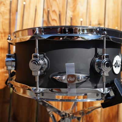 DW Design Series Satin Black 5.5 x 12" Maple Snare Drum (2023) | 12" Snare Drum Free Shipping! image 5