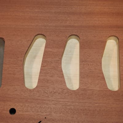 Unfinished 3pc Poplar Stratocaster Body 2pc Rosewood Top S/S/S Pickup Routes Back Control Cavity image 6