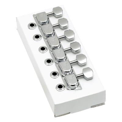 Fender 70s F Style Stratocaster/Telecaster Tuners 6 In-Line Right Handed (Chrome) image 1