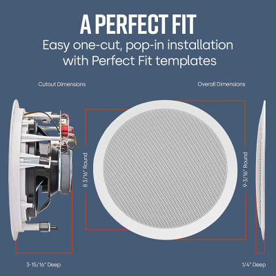 Polk Audio MC60 2-Way in-Ceiling 6.5 Speaker (Single) | Dynamic Built-in Audio | Perfect for Humid Indoor/Enclosed Areas | Bathrooms, Kitchens, Patios White image 5