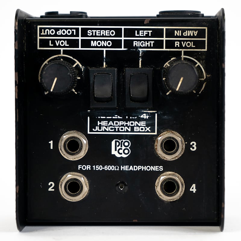 Pro Co HJ4P 4channel Headphone Junction Box Reverb
