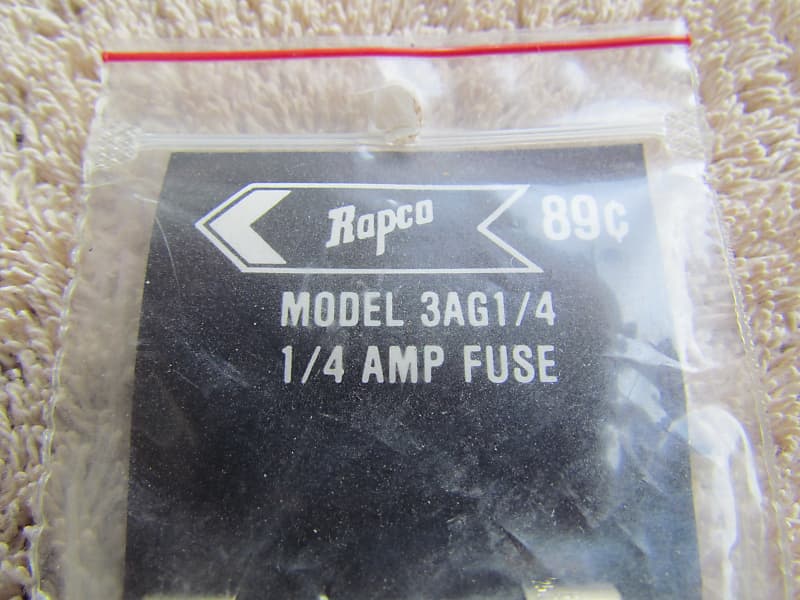 Rapco Model 3AG1/4 1/4Amp Fuses Lot of 22 NOS 1/4 Amp Fuses 11 Packs Of 2 Model 3AG1/4 1/4 Amp Fuses image 1