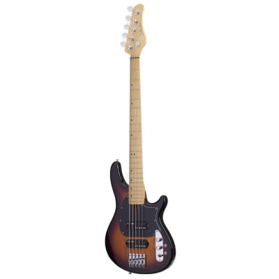 Schecter CV-5 5-String Bass Guitar (3-Tone Sunburst, Maple Fretboard)(New) for sale