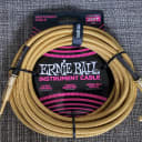 Ernie Ball Braided 25' Straight/Angle Instrument Cable (Gold / Gold )