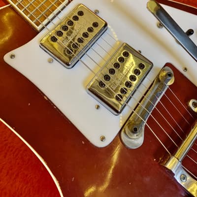 Rickenbacker 481-S slant fret electric guitar c 1970’s Burgundyglo original vintage USA Bigsby 481s 480 image 7