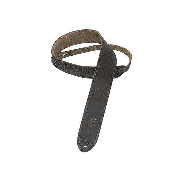 Levy MS12-BLK Suede Leather Guitar Strap image 1