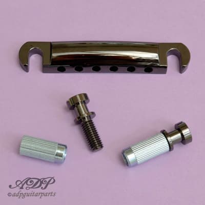 Gotoh Tailpiece GE101Z style Gibson StopTail LP,ES,SG Metric Zmac Cosmo Black image 4