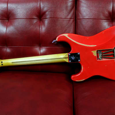 Palermo PG4 Mick Mars Replica Electric Guitar 2024 - Fiesta Red W/ Case NEW image 3