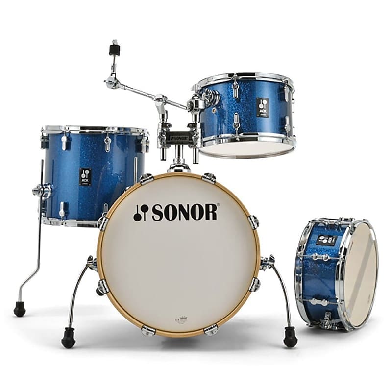 Sonor AQX 4pc Jazz Drum Set Blue Ocean Sparkle image 1