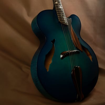 Washburn Blue Dolphin Yuriy Shishkov Masterpiece Archtop Acoustic Guitar image 3