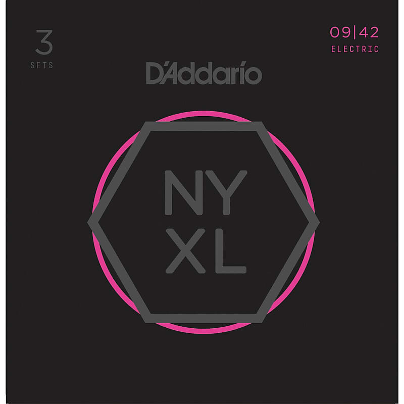 D'Addario NYXL Electric Guitar Strings 9-42; 3-PACK image 1