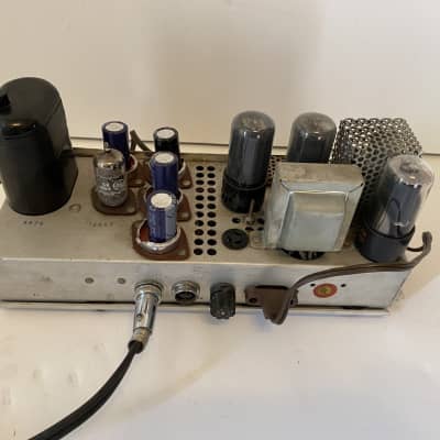 Bell and howell Film O’ Sound tubes glowing easy for amp conversion project. image 5