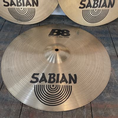 Sabian B8 Cymbal Set 14 &16" Crash, 14" Hi Hat, 10" Splash image 3