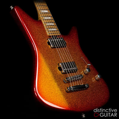 Music Man Albert Lee BFR Cherry Punch Sparkle - Roasted Flame Maple Neck image 2