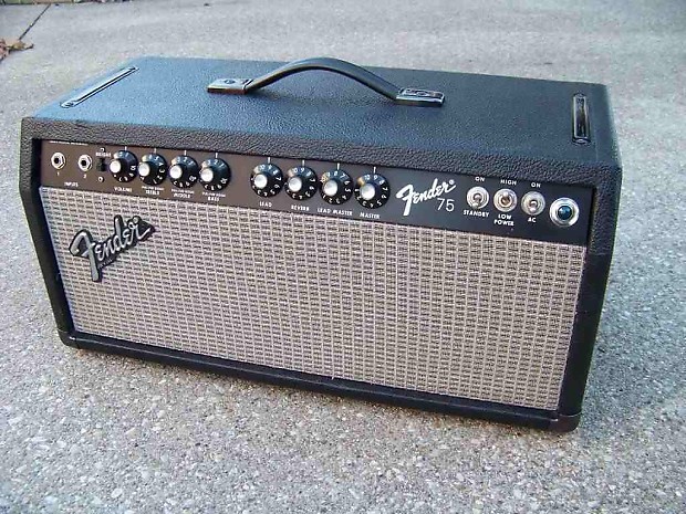 Fender 75 Guitar Tube Amplifier Head Hand Wired Two Channels with Reverb made in USA