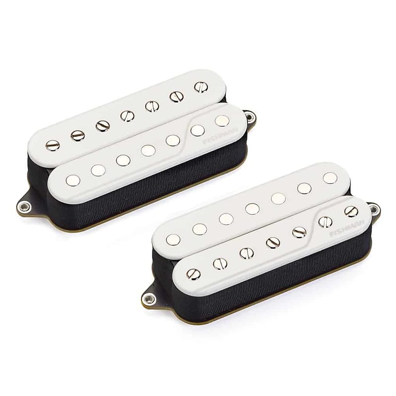 Mint In Stock! Fishman PRF-CO7-SW2 Fluence Classic Humbucker 7-String Open White Set of 2 image 1