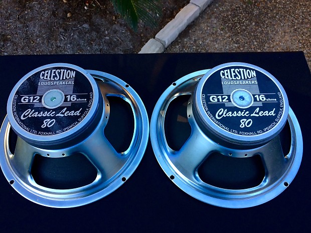 Pair 16 ohm Celestion Classic Lead 80 12 inch Guitar Speakers 12